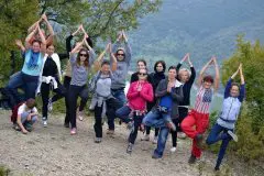 Yoga practice in honor of Midsummer Day 